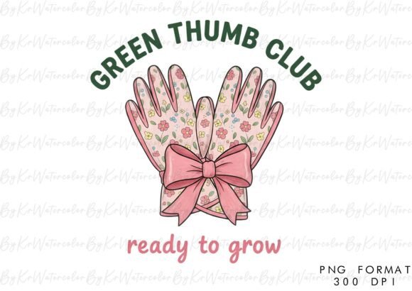 Download Spring Green Thumb Gloves Hand-drawn PNG - Green thumb Collection