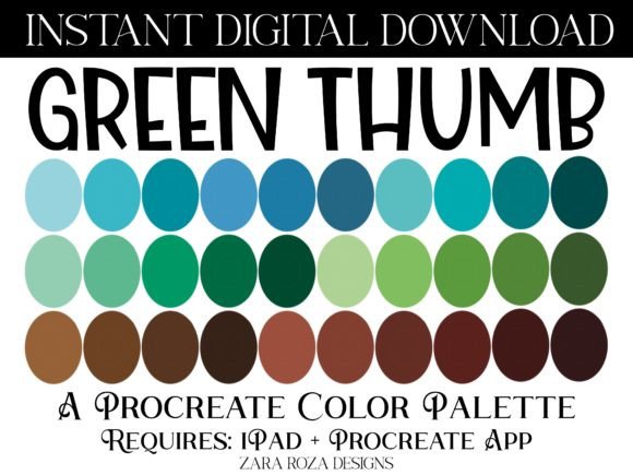 Download Green Thumb Procreate Color Palette - Green thumb Collection