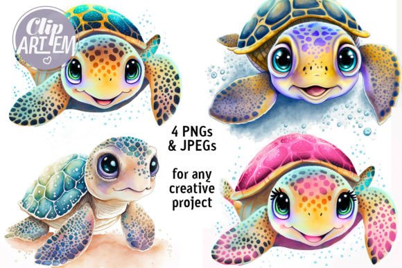 Download Baby Turtles Wall Art Images Bundle JPEG - Images Collection