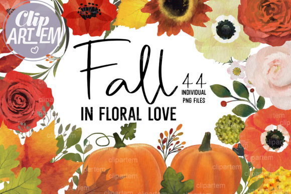 Download Fall Floral Pumpkin Bundle 44 Images - Images Collection